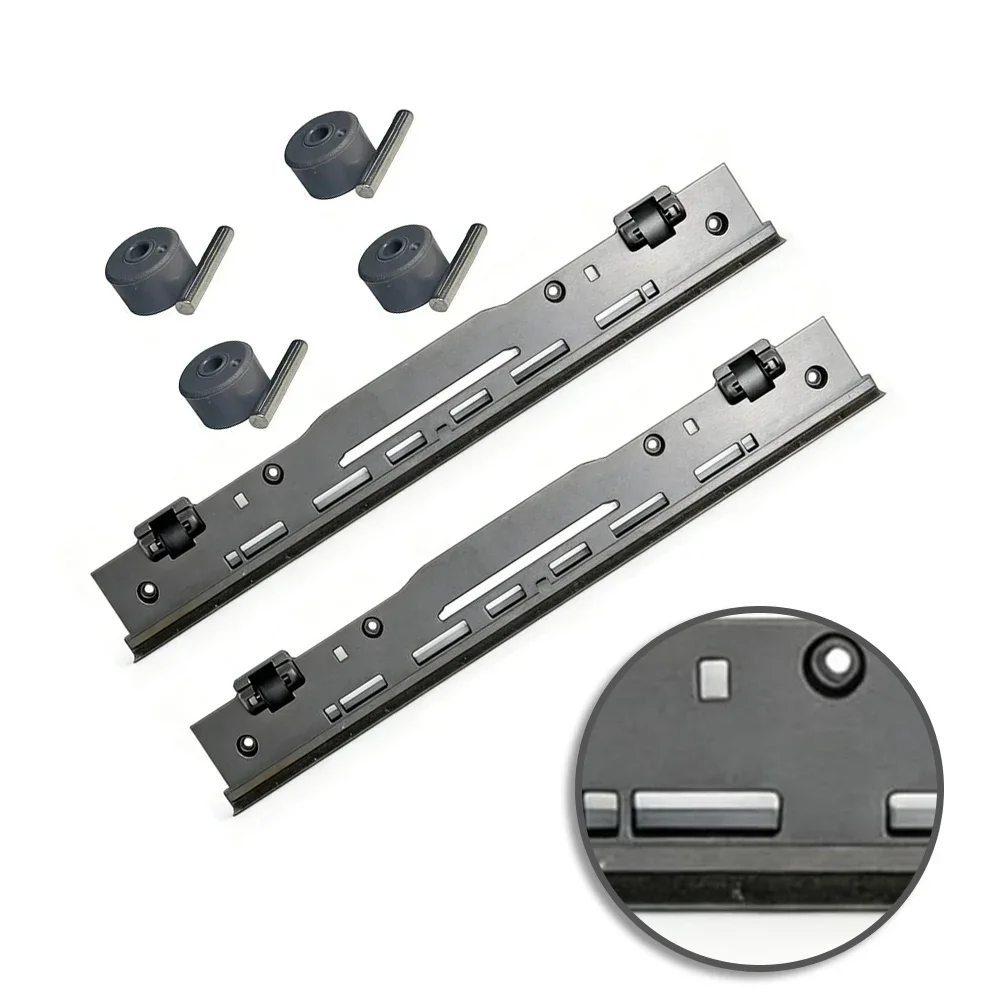 Wiper Strips Wheel Kit Compatible with For Tineco For Floor ONE S7 Stretch Ultra Vacuum Cleaner 2 Strips 4 Wheels