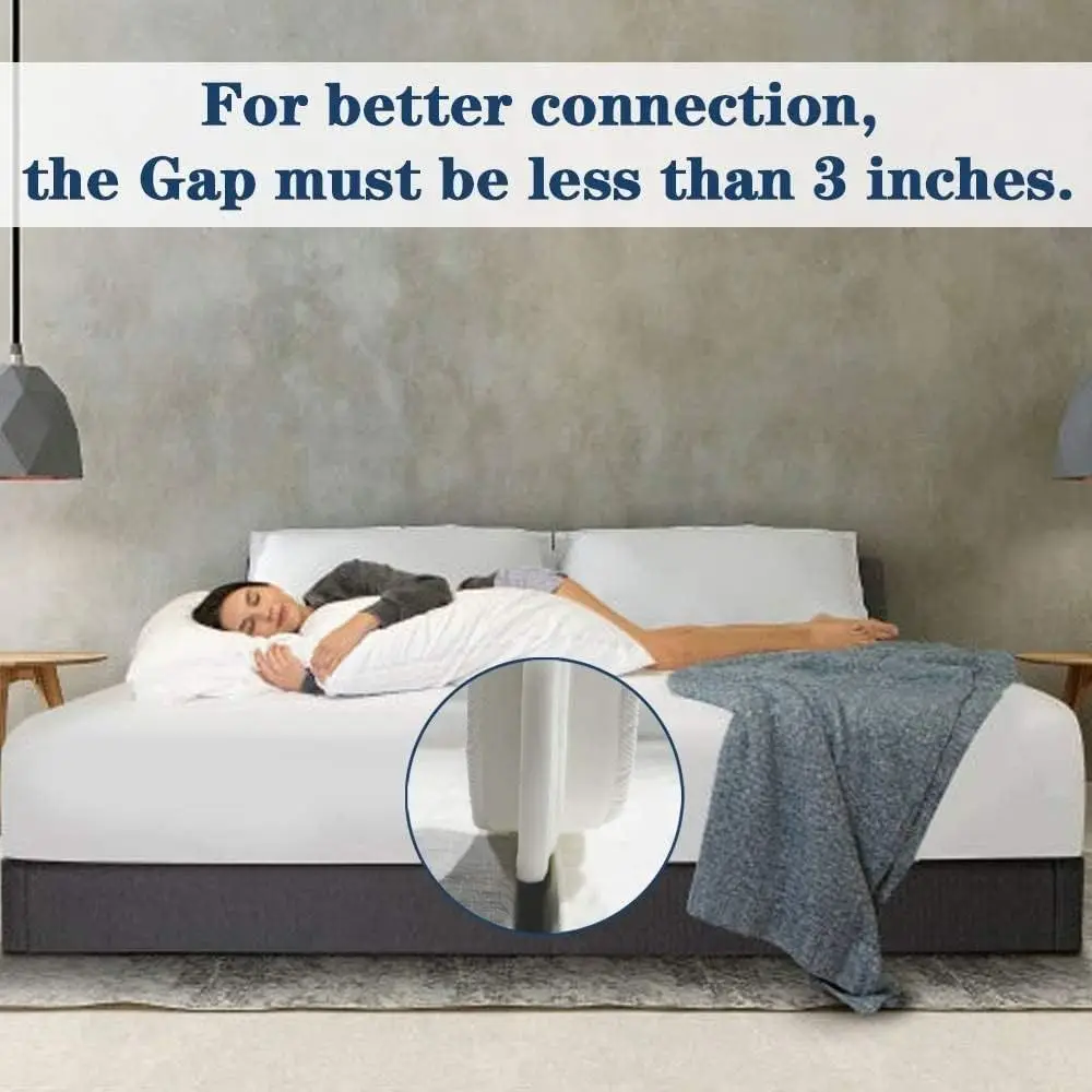 Professional with Strap Twin to King Converter Kit Thicken Adjustable Bed Bridge Metal Buckle Mattress Connector Travel
