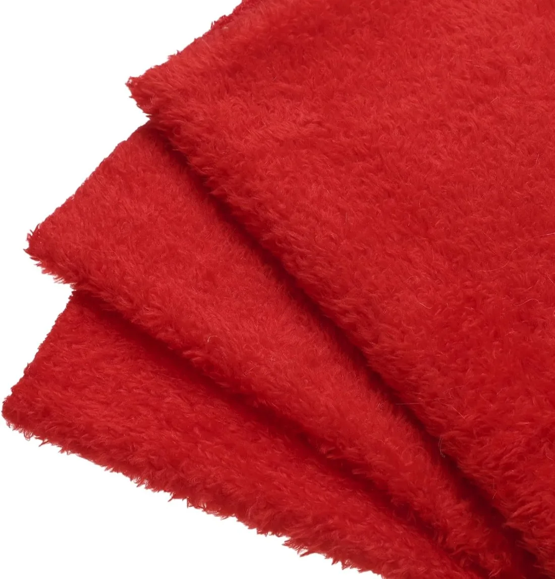 Plush Fleece Fabric, Soft Fluffy Warm Thick 100% Polyester Artificial Fur Cloth for Home Decor & DIY Sewing Handmade Crafts