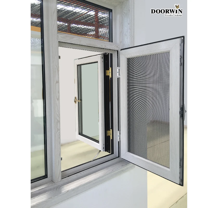 Best Seller OEM Factory Price White Thermal Break Aluminium Frame Swing Out Windows