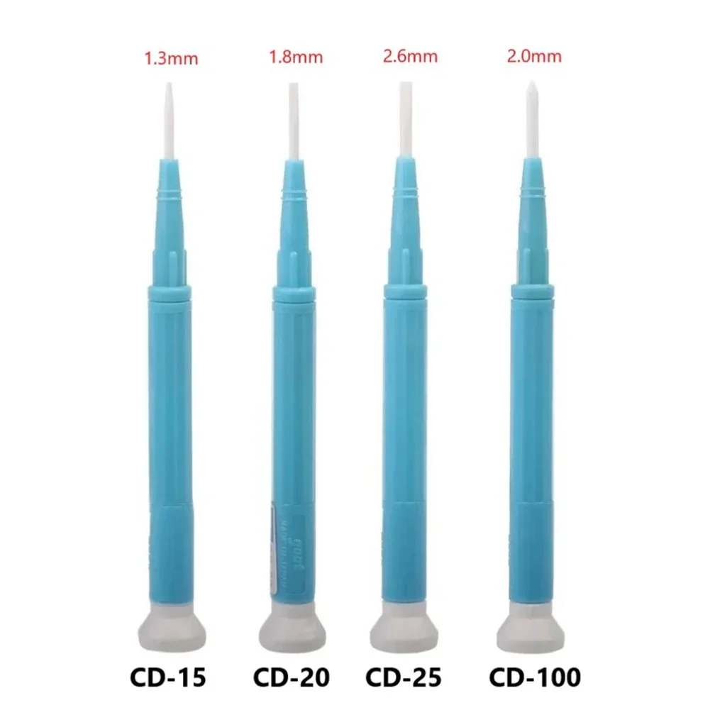 1/4pcs Screwdriver Blue + White CD-20 CD-25 Ceramic Insulated Non-magnetic Plastic Handle Replacement Spare Parts