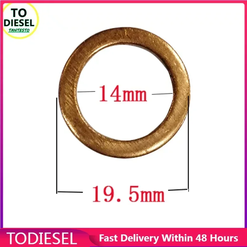 

100PCS Diesel CRIN Injector Repair Gasket 14*19.5mm