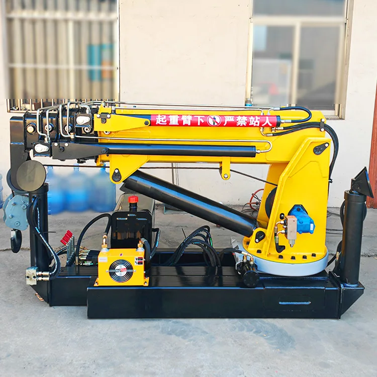 3 Ton Mini Truck Mounted Crane Hydraulic Folding Boom Crane Knuckle Arm Cranes for Sale