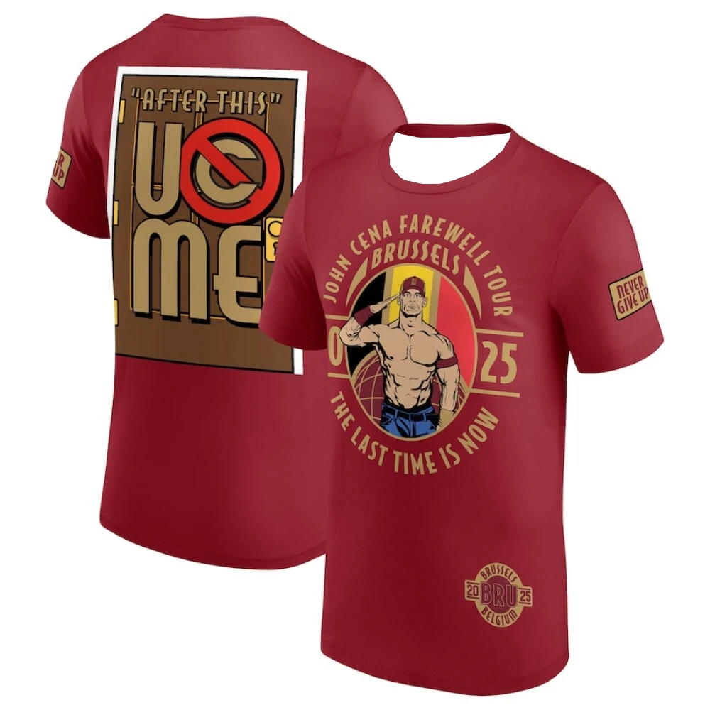 جون سينا جولة وداع 2025 لاس فيغاس تي شيرت الصيف قصيرة الأكمام المرأة تي شيرت الملابس الرياضية الاطفال الكبار تصفح قمم تي شيرت