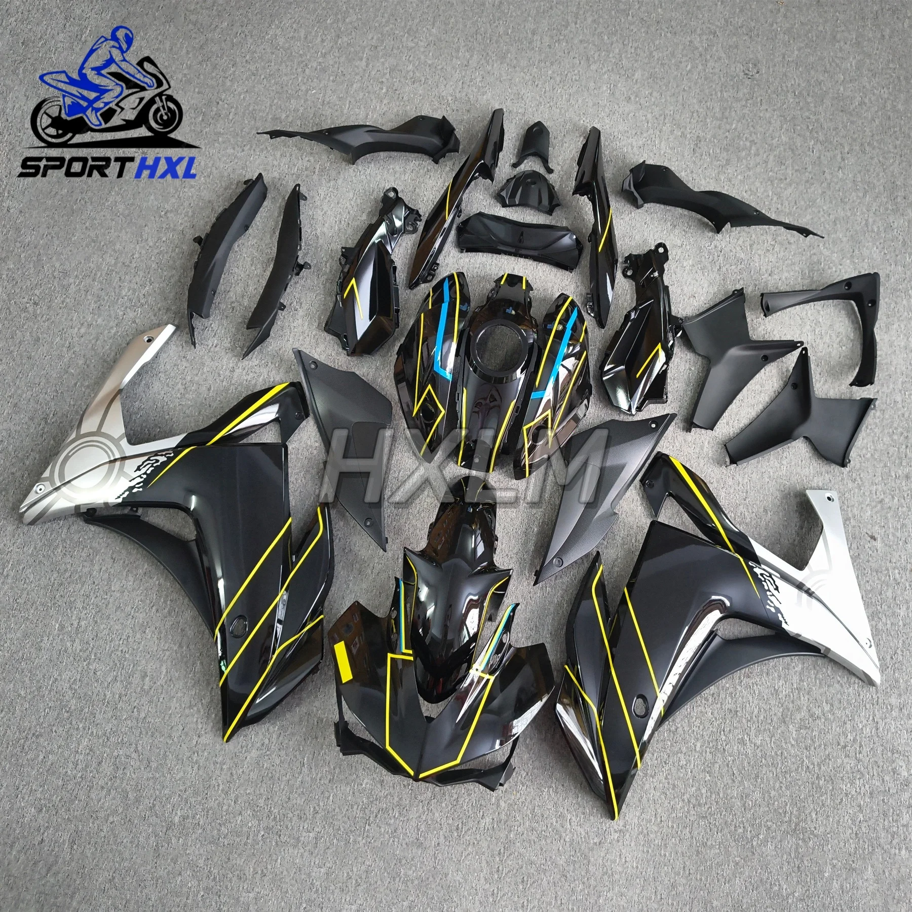 Motorcycle Fairing Kit Fit For Yamaha R25 R3 15-18 years R3 2015 2016 2017 2018 Bodywork Glossy Black Gold Line