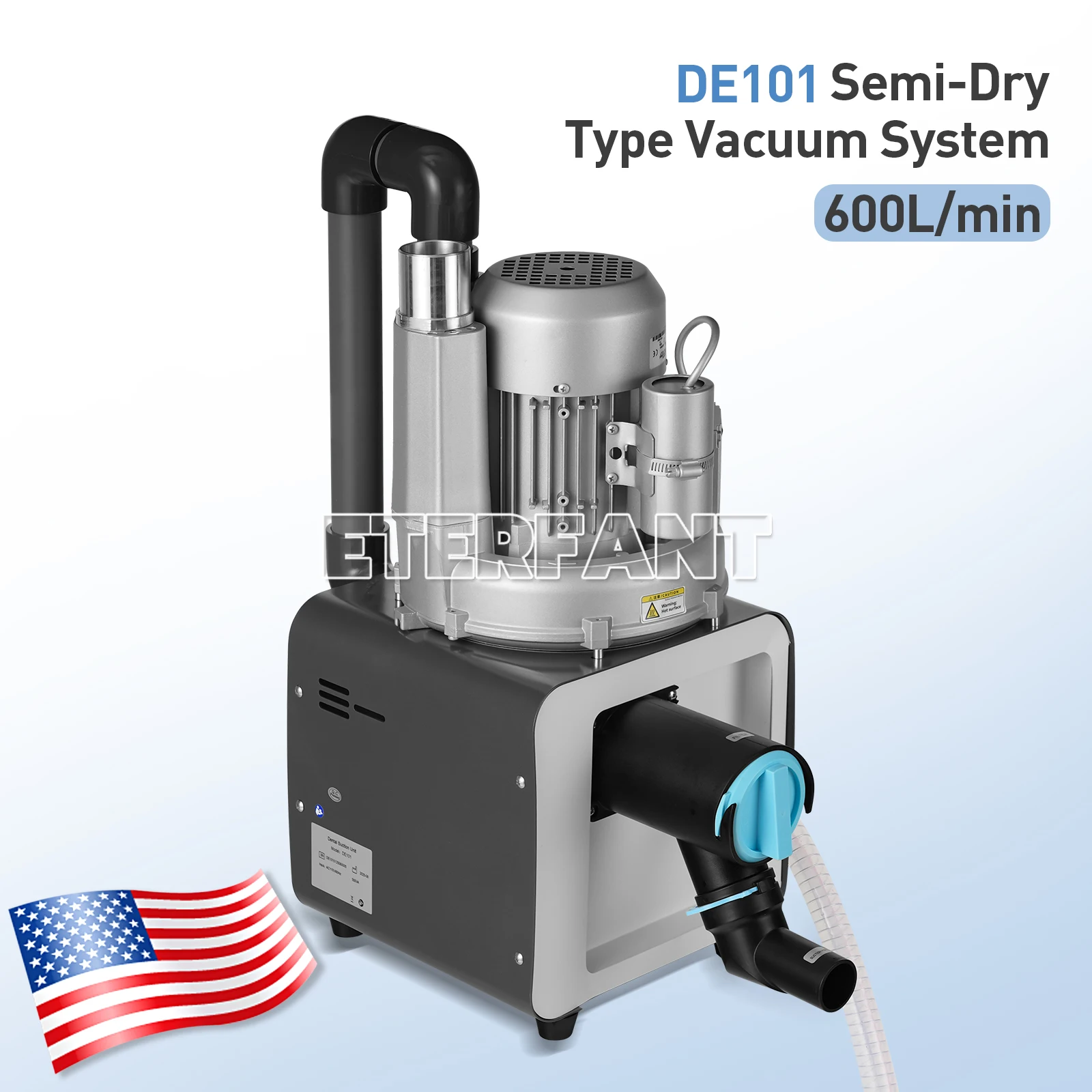 Dental Electric Suction Machine Vacuum System DE101 600L/min, Vacuum Pump, Variable Frequency Suction Machine, Semi-Dry Type