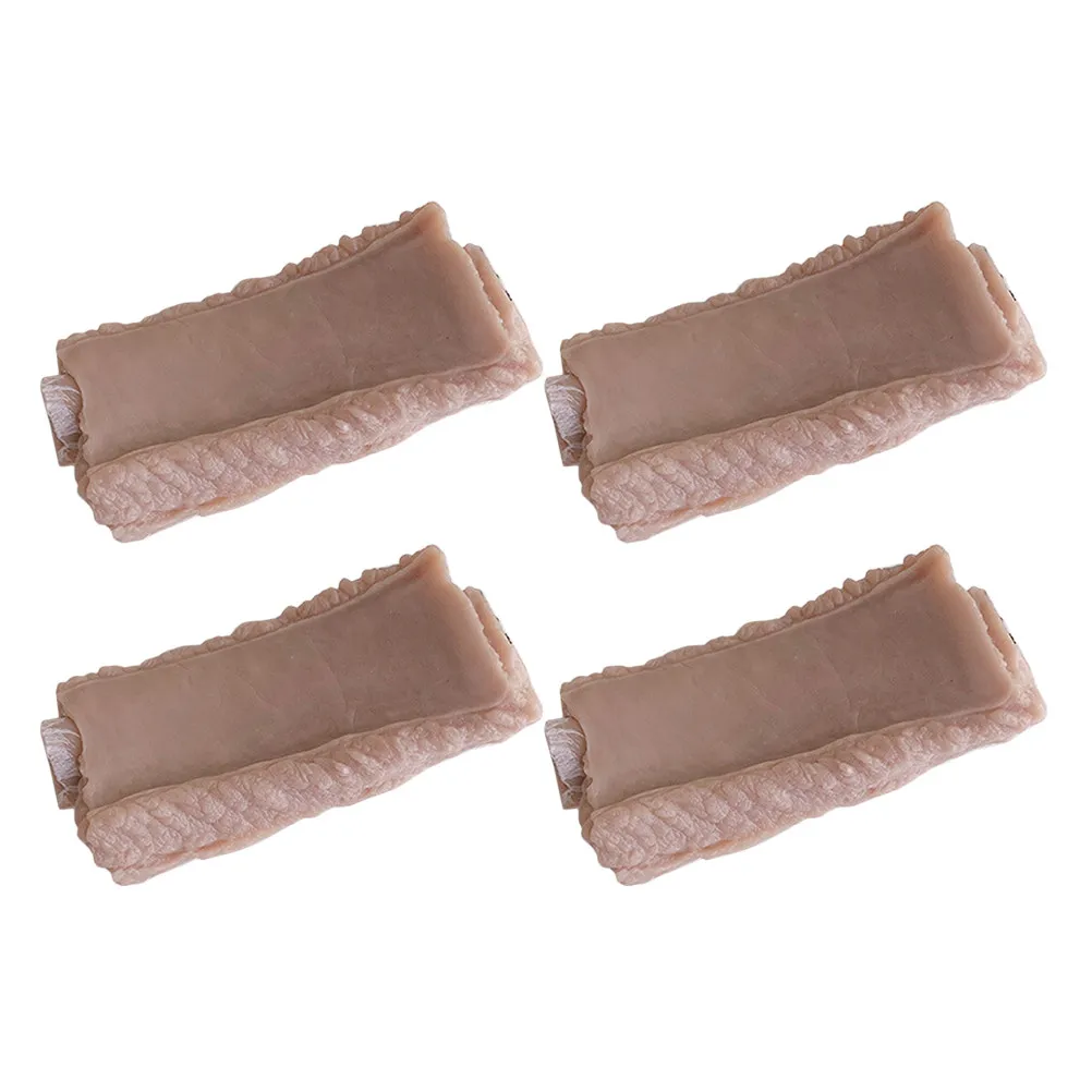 4Pcs Faux Ribs Hair Clip Simulation Ribs Clamp for Morning Routine Management Cooking Styling Eye Catching Realistic