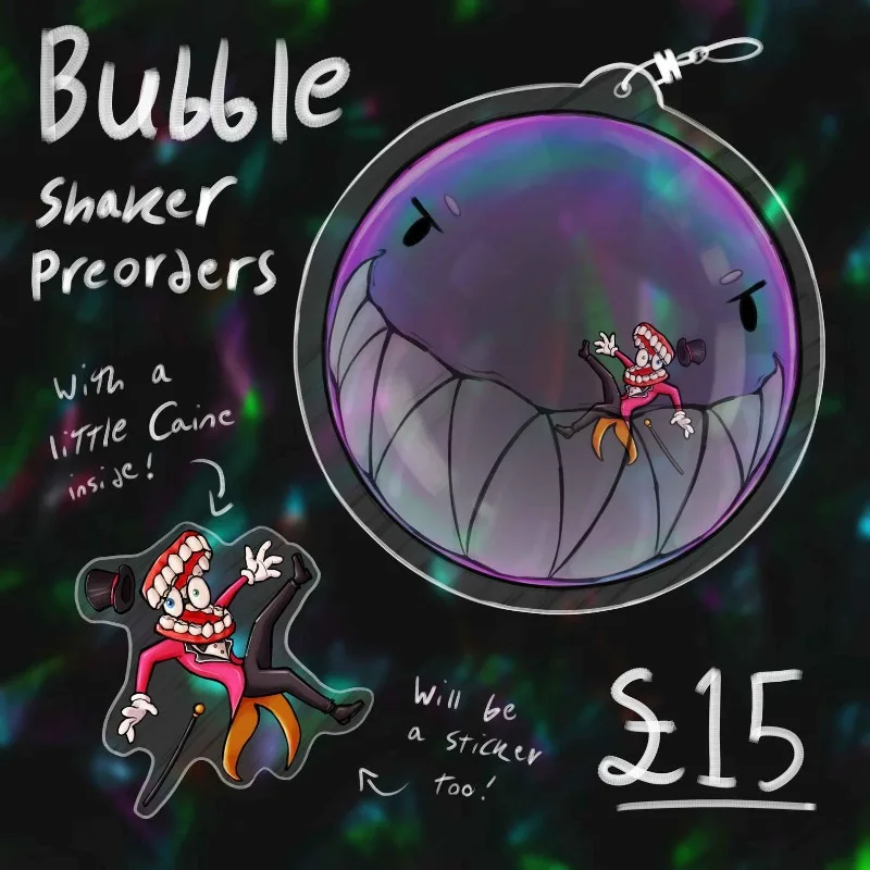 

PREORDERS Bubble and Caine shaker keychain DIY collection good gifts for friends