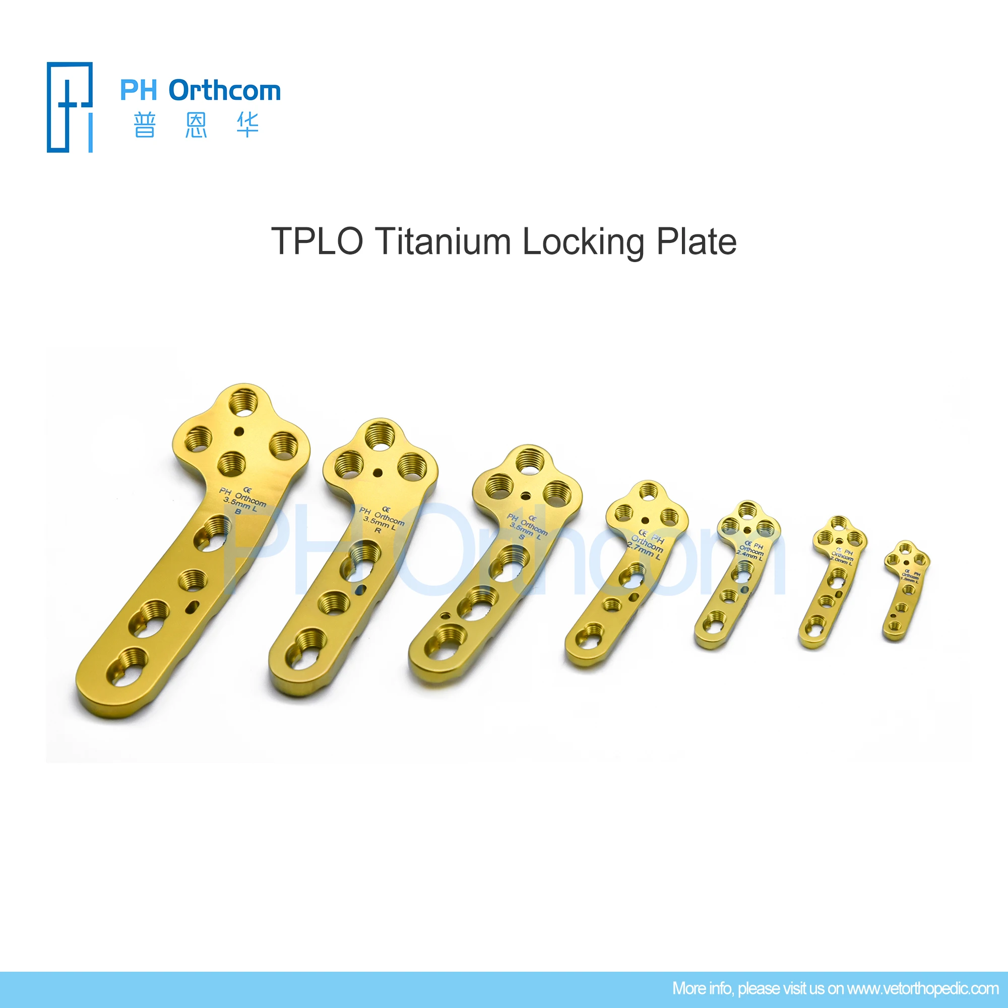 TPLO Locking Implant Plate Orthopedic Titanium Alloy Veterinary Pets Surgical Instruments Medical Suppliies and Equipment