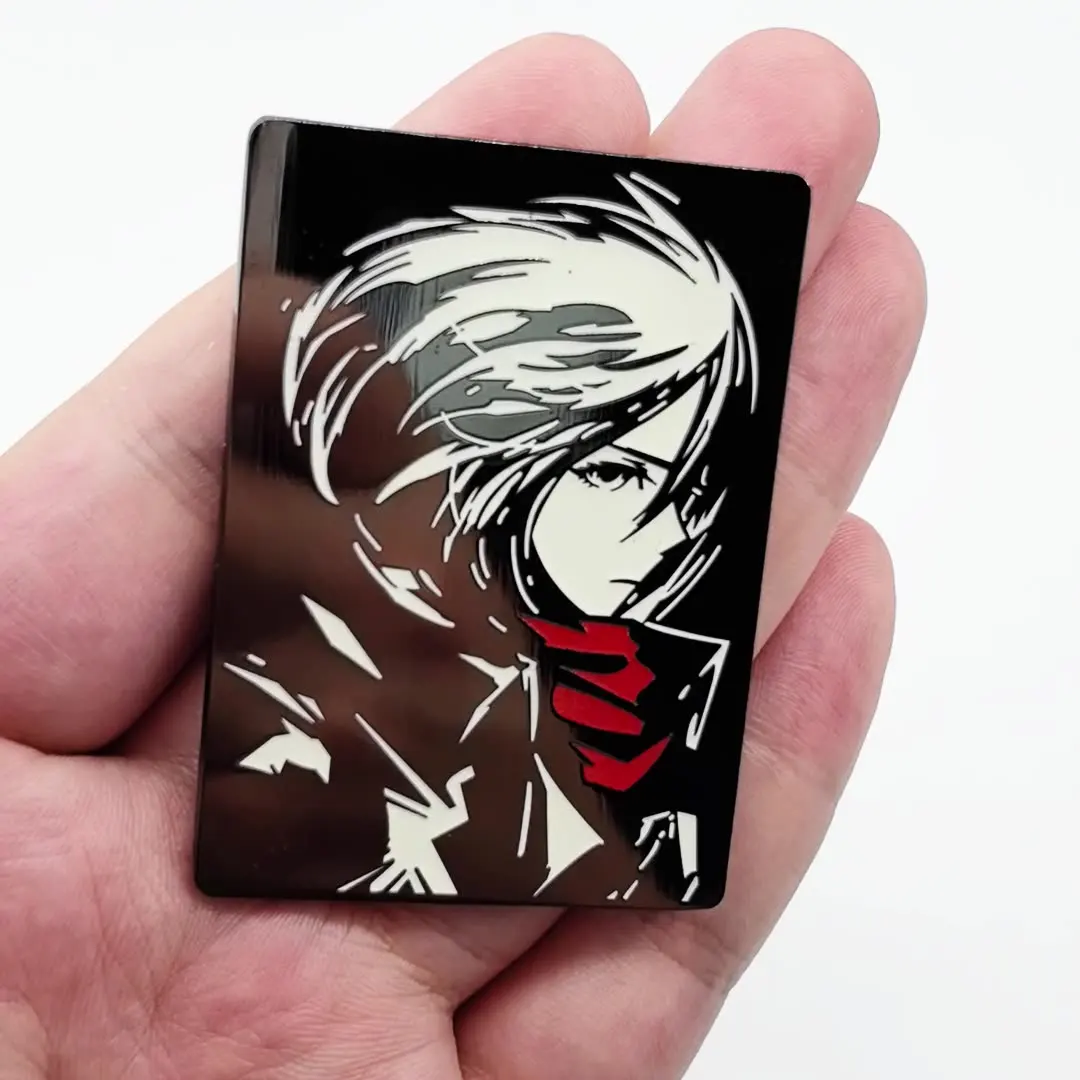 Attack On Titan Brooch Mikasa Ackerman Luminous Metal Badge Backpack Decoration Pins