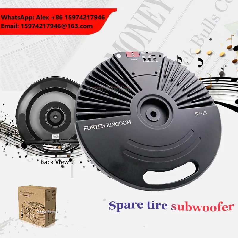 Universal 15-Inch Subwoofer For Cars Powered Car Audio Bass Amplifier Speaker Exterior Auto Electronics Spare Tire Subwoofers