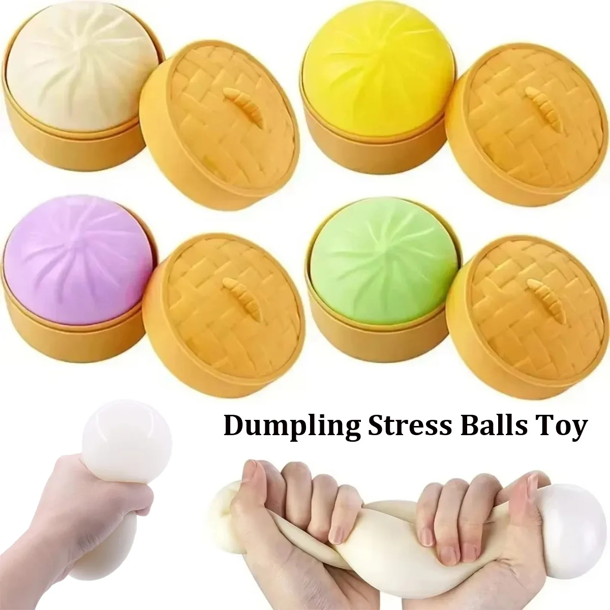 

Игрушка-антистресс в виде пельменя с имитацией пароварки, сенсорная игрушка-сквиш в виде булочки для дома, декора рабочего стола, подарков на вечеринку