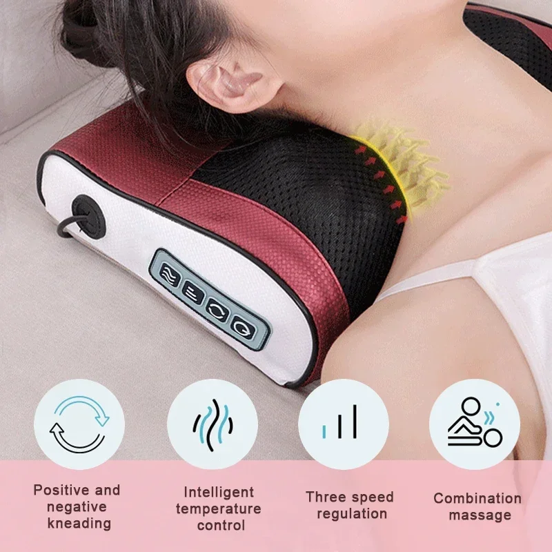 

Multi Functional Neck and Shoulder Massager, a Household Neck and Back Kneading Tool with 6 Adjustable Hot Compress Massage Tool