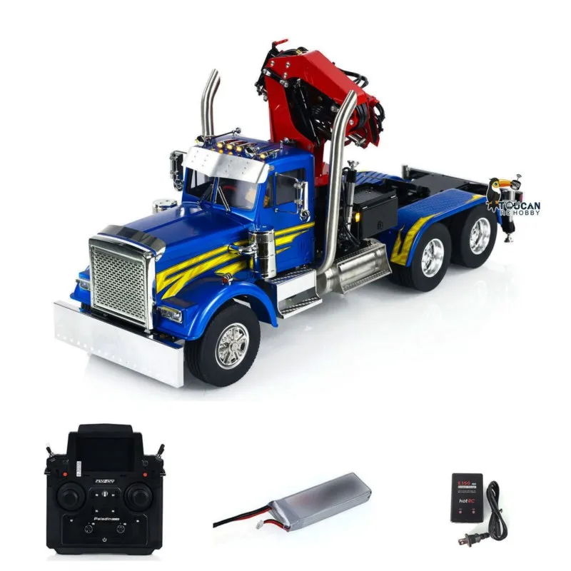 1/14 RTR 6x6 هيكل معدني 56344 RC شاحنة جرار لتقوم بها بنفسك سيارات راديو التحكم مركبة ضوء الصوت الدخان PL18 نموذج لألعاب TAMIYAYA