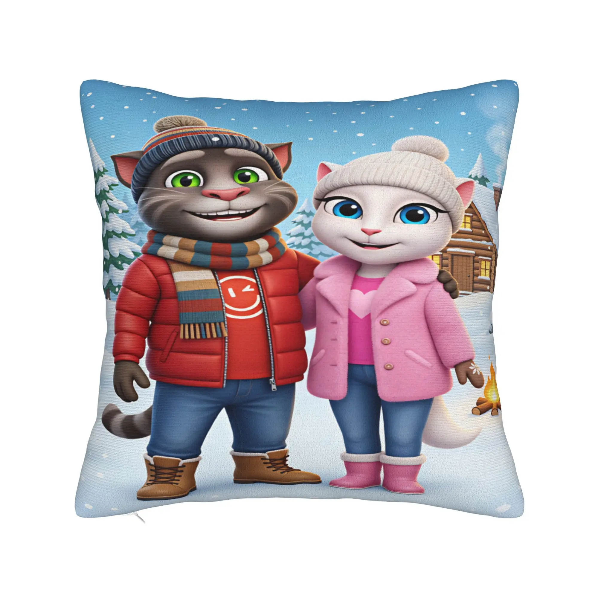 Game T-Talking T-Tom And F-Friends Pillow Case  Novelty Pillow Cover Soft Pillowcases For Office Car Home Decor