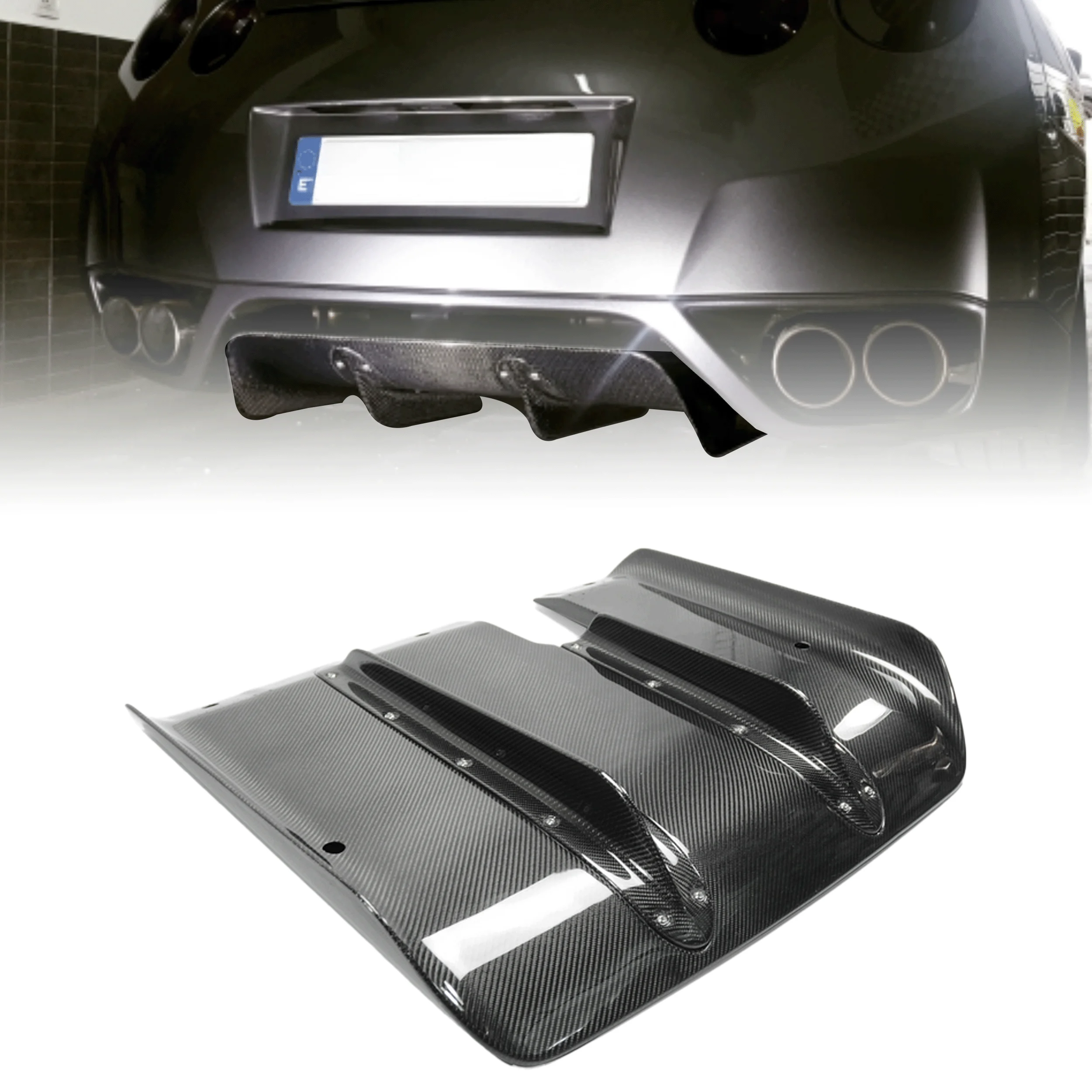 

Автозапчасти из углеродного волокна для заднего диффузора в стиле Nissan GTR R35 LB