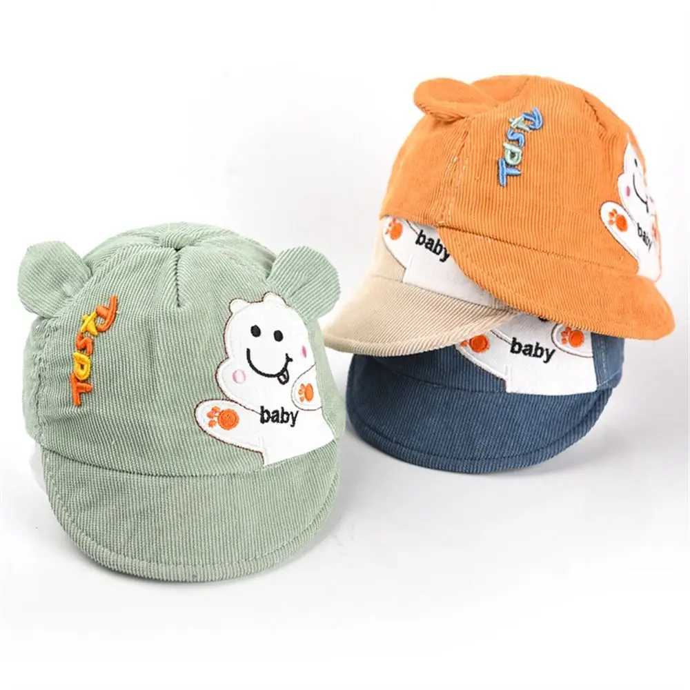 Lässige UV-Schutz-Baby-Baseballmütze, dünn, atmungsaktiv, weiche Baumwolle, Baby-Sonnenkappe, niedlicher Cartoon-Sonnenschutz, Hut für Kleinkinder