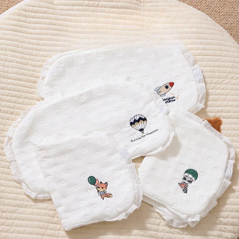 Yenidoğan Bebek Pamuk Yastık Bebek Düz Yastık Dört Mevsim Genel 12 katmanlı Gazlı Bez Emici Nefes Alabilir Anti-kusma Süt Doğum