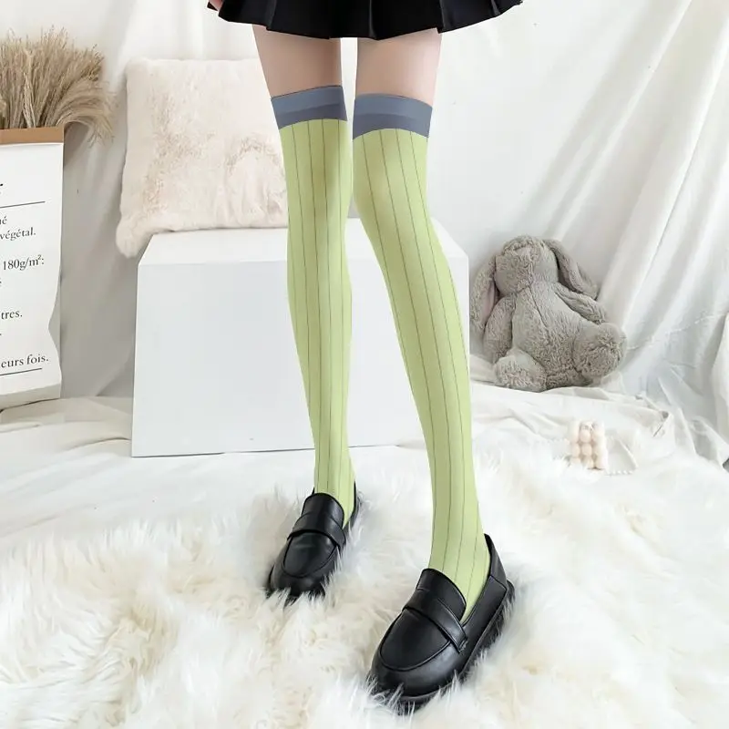 Anime Striped Halloween Cosplay Lolita Harajuku Sweet Thigh Stockings Fun Female Over-the-knee Stockings