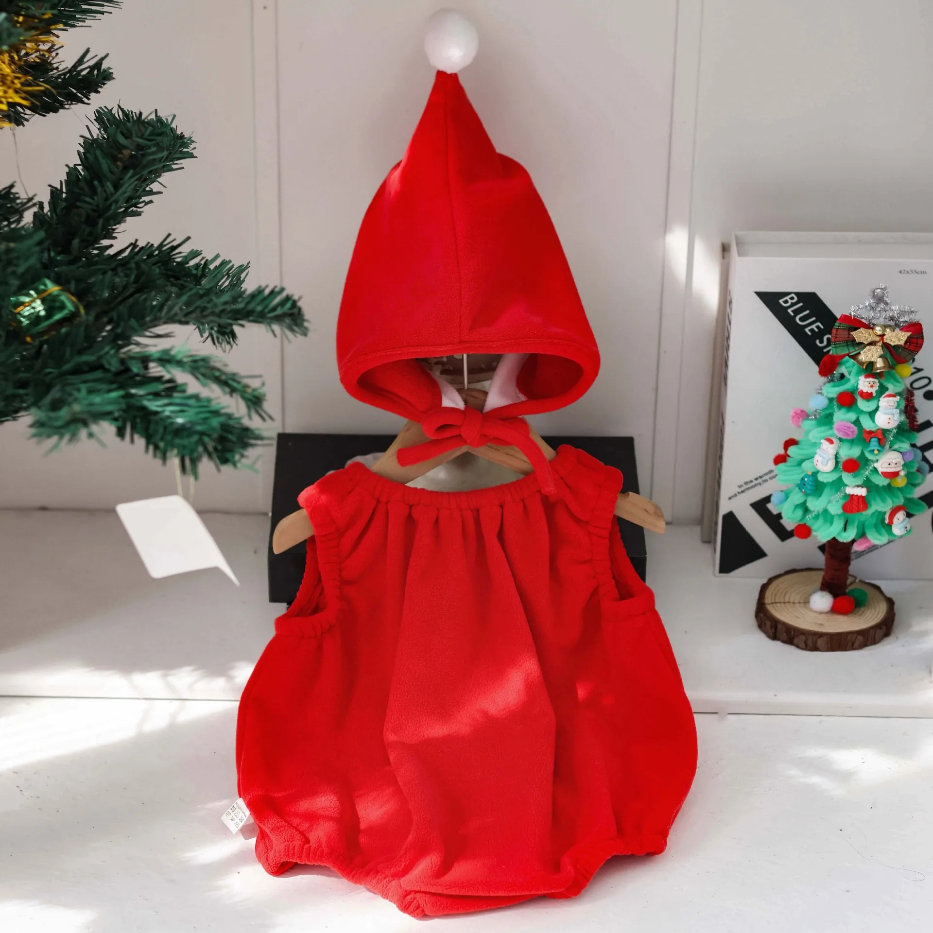 Weihnachten niedlichen Elf Party Neugeborenen Kleidung Hut 2 Stück bequem und weich 0-24m Jungen Mädchen Frühling Herbst Weihnachten Baby Overall – Detail 6