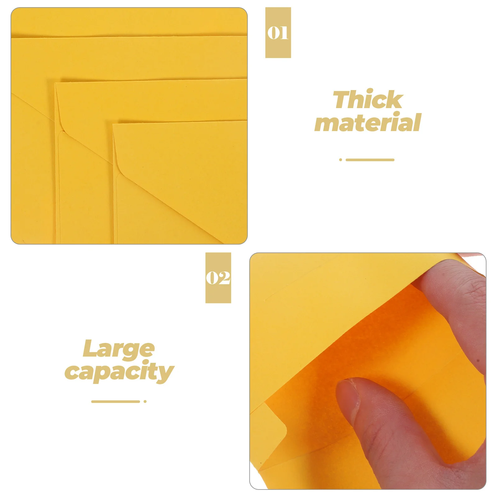 

100Pcs Gold Mini Envelopes Paper Invitation Cards Wedding Invitations Envelopes Party Supply Festival Supplies