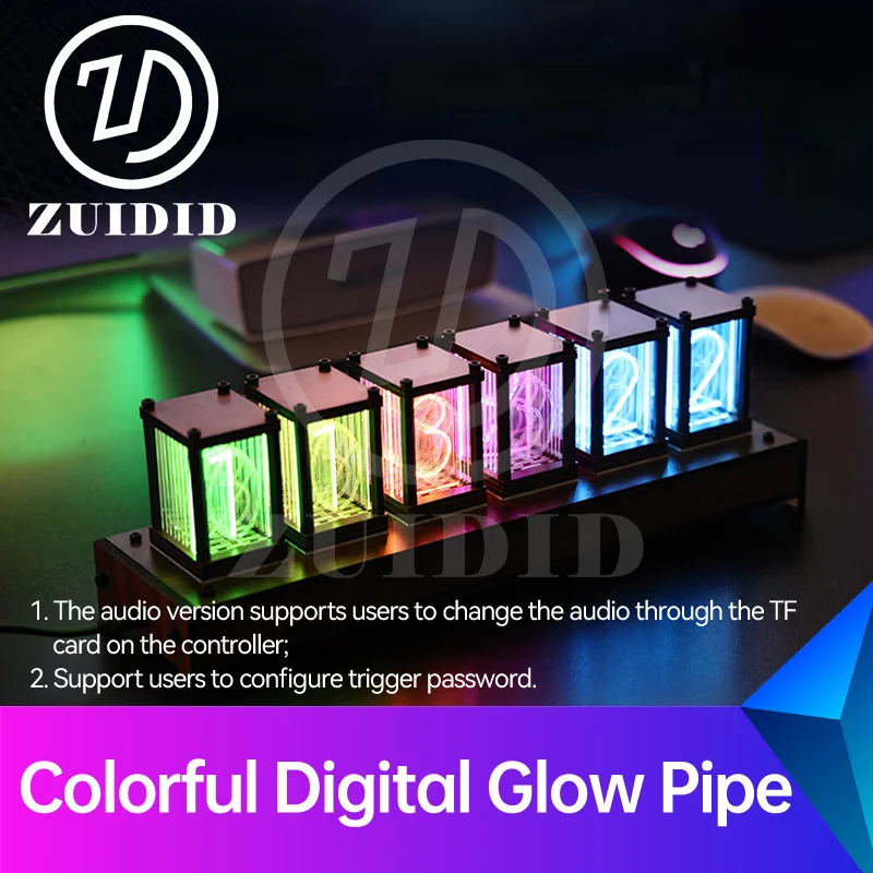 ZUIDID escape room Colorful Digital Glow Pipe adjust all the numbers to the correct value  to unlock escape game