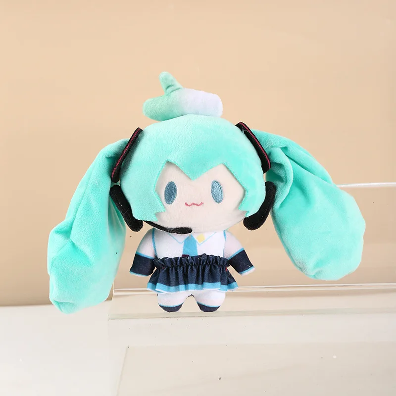 Kawaii Girls Plush Pendant Keychains Green Pink Women Child Backpack Bag Hanging Doll Pendant  Gift
