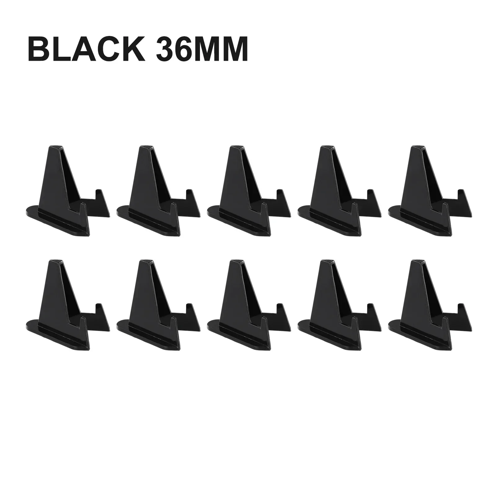 10pcs Mini Coin Display Easel Holder Postcard Display Acrylic Stands Collection Coin Storage Rack Black Medal Triangle Shelf