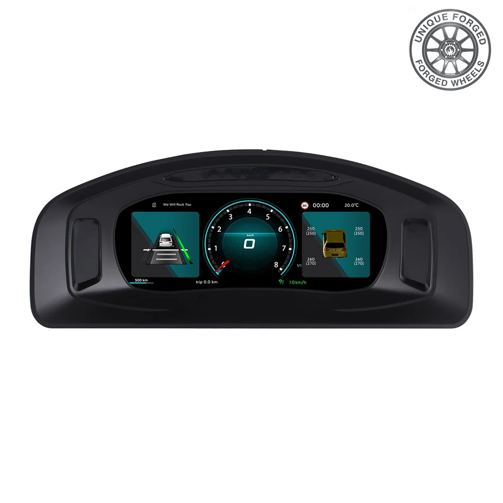 

Foforfor 10.25''LCD Dashboard for Multivan T5 12-19 LCD Instrument Cluster Plug and Play LCD Odometer Digital Cluster
