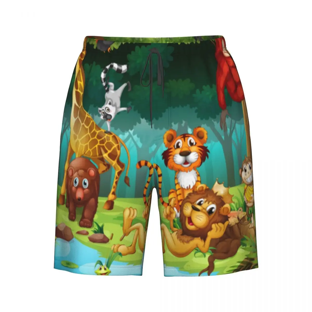 

Men's Swimming Shorts Animals Living In The Forest Trunks Beach Wear
