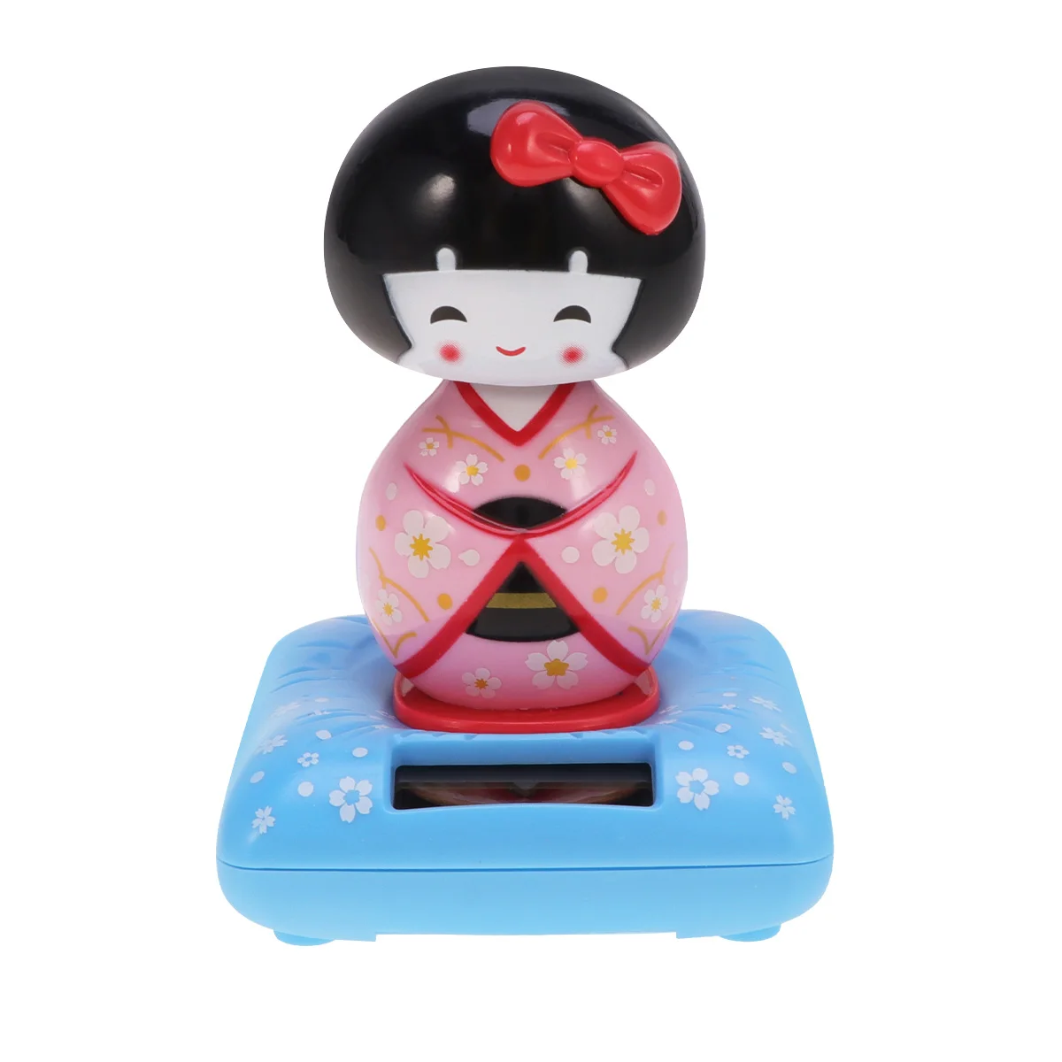 

Pink Kimono Solar Powered Nodding Maiko Figure Home Office Car Decor Japanese Style Gag Gift Novelty Ornament