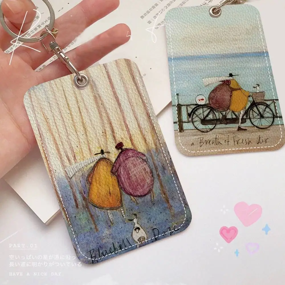 

Sam T-Toft Badge Holder Keychain For Bank Business Work Card Holder Student Card Protective Case Bus Card