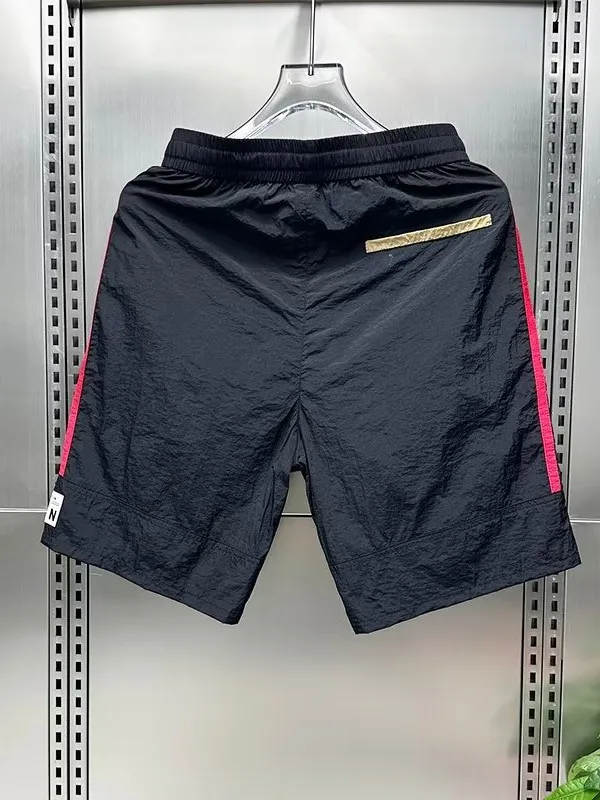 

Men's Summer Thin Qui Dry Five-Quarter Sports Beach orts Casual Straight Leg Breathable Faionable Youth Active Wear