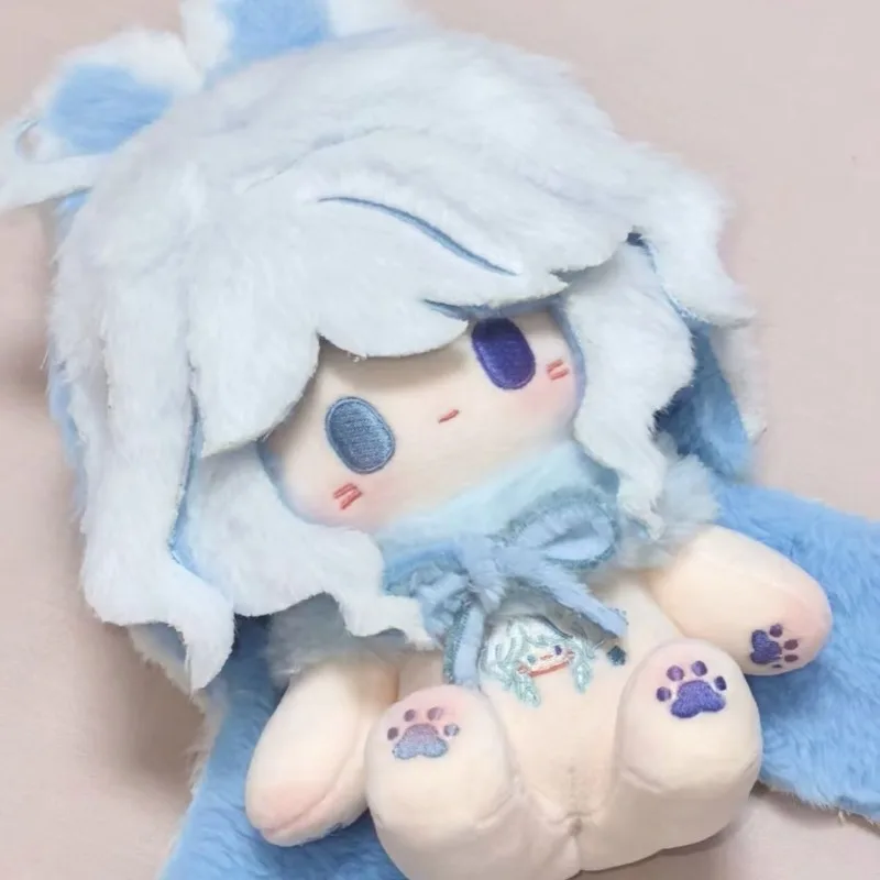 20cm Anime Game Genshin Impact Furina Kawaii Cosplay Soft Cotton Doll Body With Skeleton Cartoon Dress Up Toy Figures Fans Gift