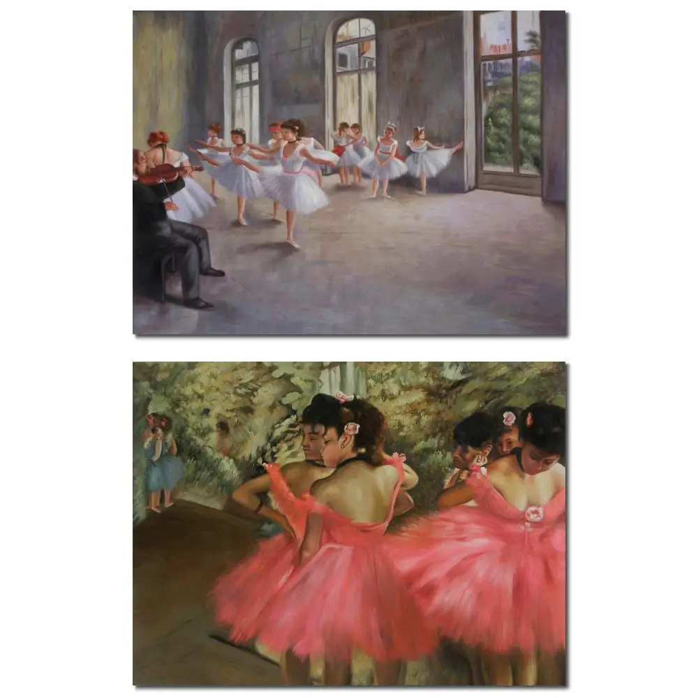 

Репетиция картины маслом ручной работы Эдгар Дега, картина на холсте, репродукция произведений искусства для настенного дисплея в столовой
