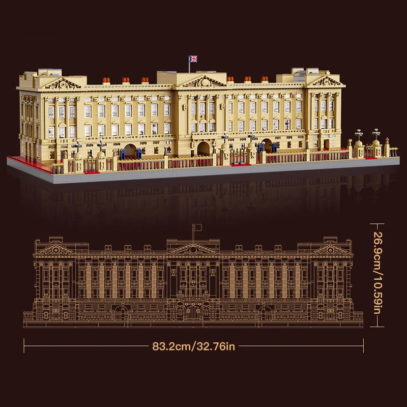 Buckingham Palace House Modular Buildings Blocks British London City Architecture Brick Model Kit Toy Adults Kid Gift 5604PCS