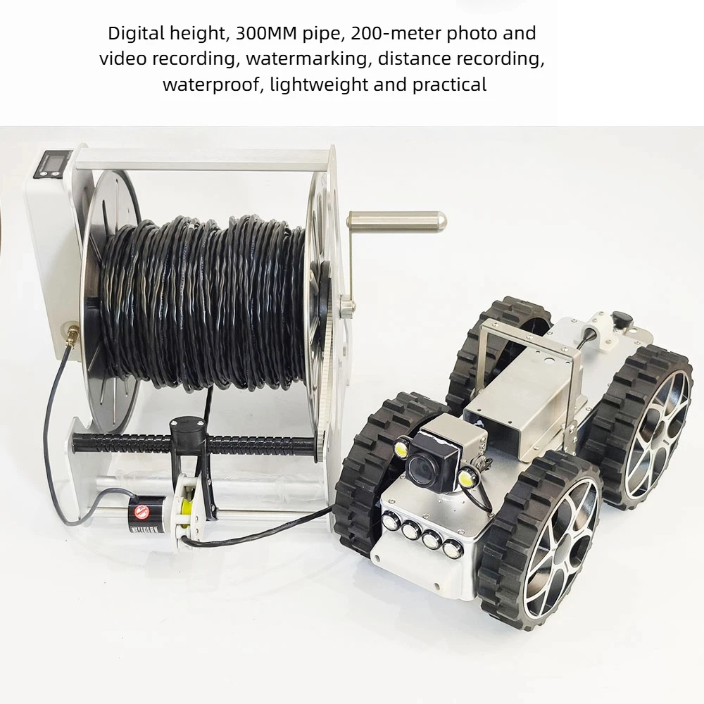 Pipeline Inspection Robot, Endoscope, Waterproof Remote Control Vehicle, Underwater Robot Dual High Definition 1080P