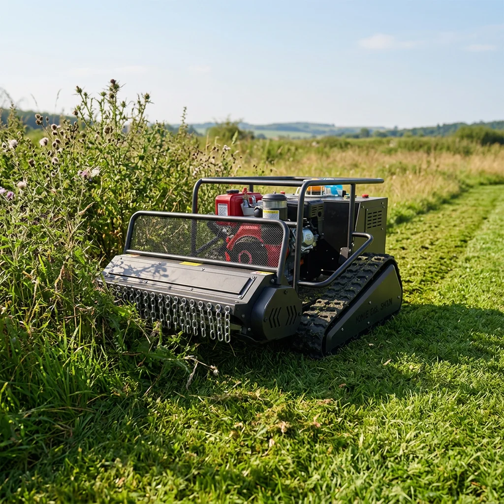 Durable Self Propelled Lawn Mower 1000mm 1200mm Cutting Width 0-6km/h Lawn Mower     Farm Pasture Grass Cutting