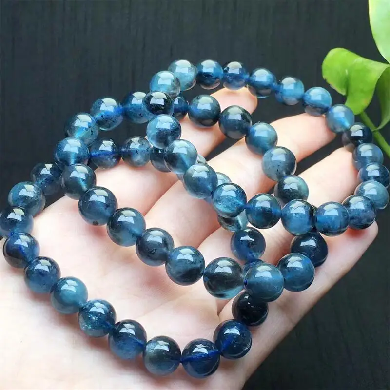 10MM Natural Devil Blue Bracelet Fashion Crystal Quartz Gemstone Jewelry Reiki Healing Gift For Women 1pcs