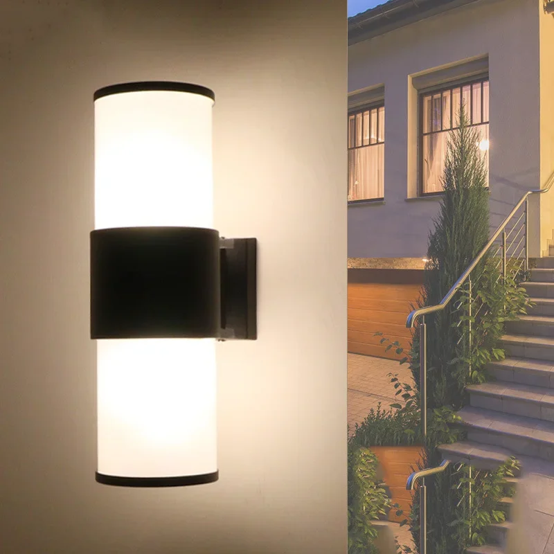 Outdoor Wall Light Double Head Up and Down Light Courtyard Hotel Personality Aisle Wall Hanging Light Outside Waterproof Lamp
