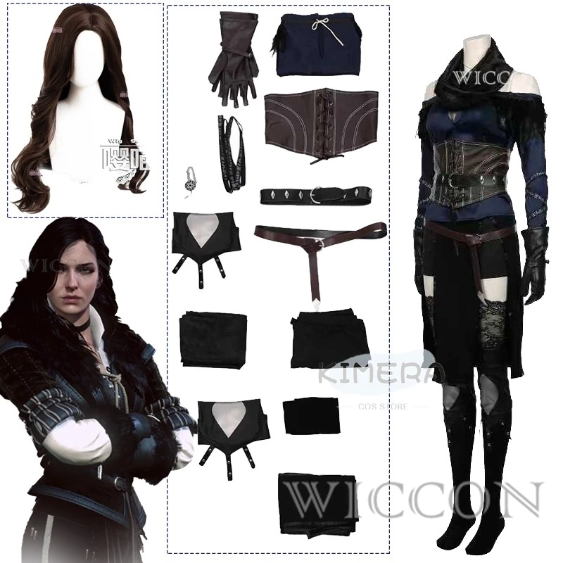 Witcher 3 Yennefer of Vengerberg Janka Jenny أزياء تنكرية لعبة الرسوم المتحركة للهالوين سراويل نسائية للبالغين بدلة Expo Outfit شعر مستعار