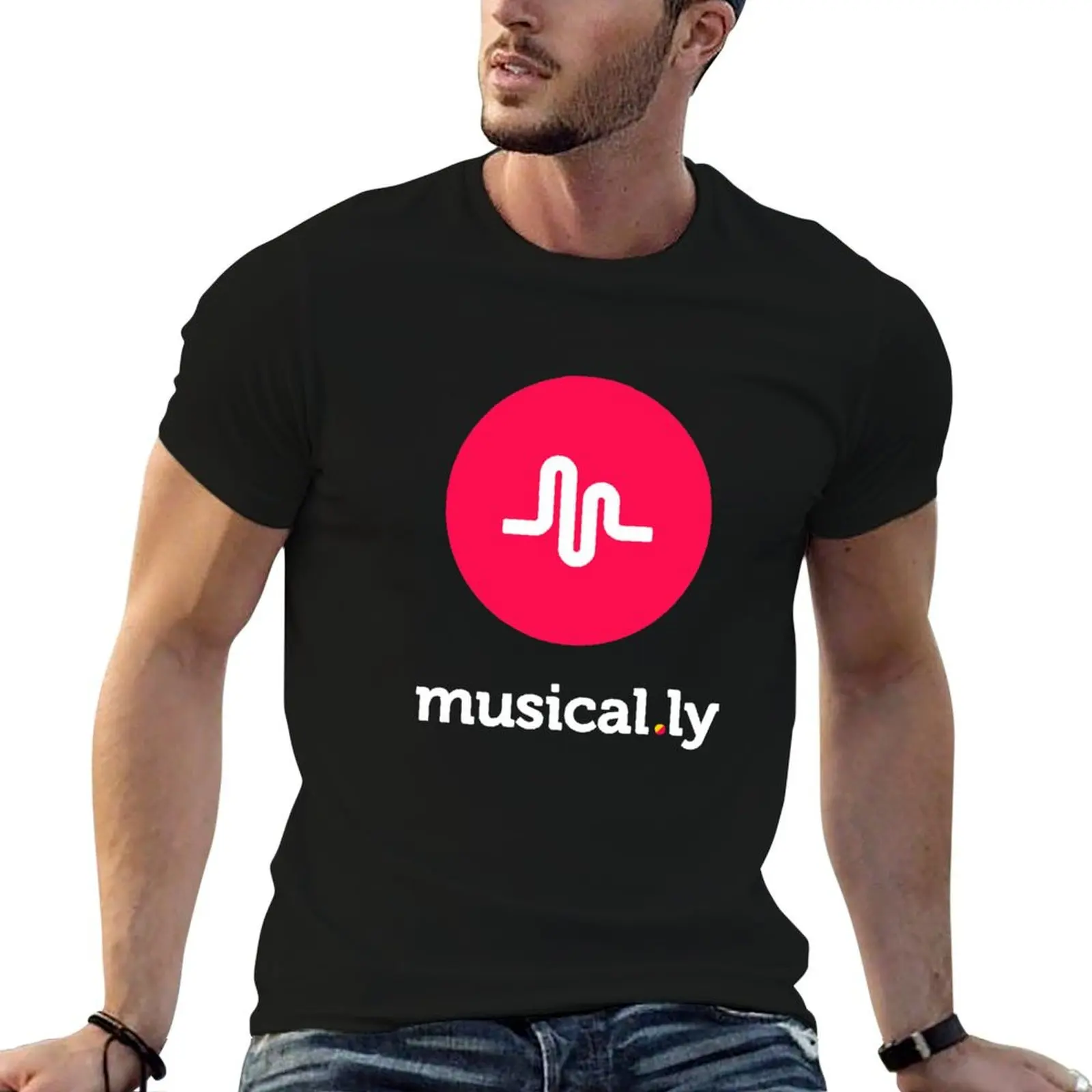 

Musical,ly Logo Musically Apps Games Case Stuff T-Shirt man t shirt graphic man t shirts cotton T-Shirt