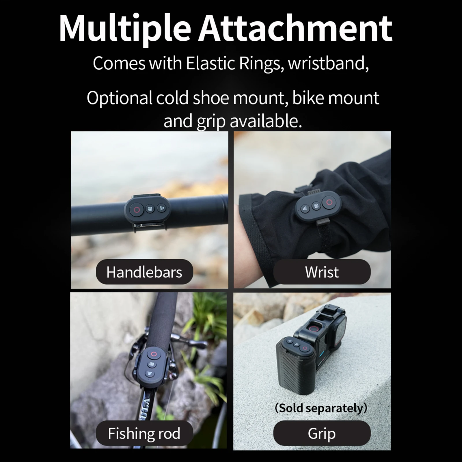 جهاز تحكم عن بعد بلوتوث لـ DJI Action 5 Pro/Action 4، صغير وخفيف الوزن، وقت عمل 30 ساعة، شحن من النوع C #6