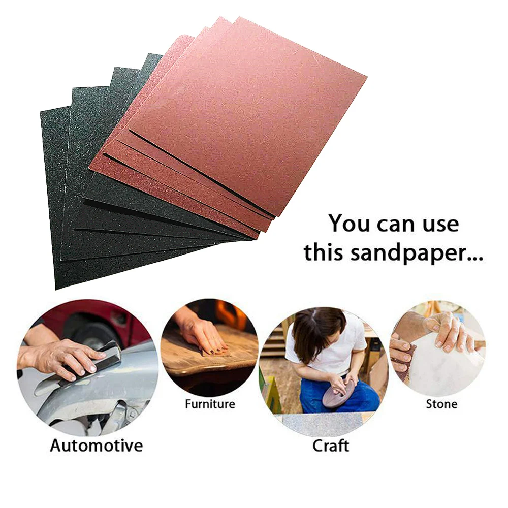 20Pcs 8×10\'\' Sanding Paper Metals Polishing Sheets/Automotive Sanding Sheets/Wood Polishing Sheets/Furniture Polishing Sandpaper