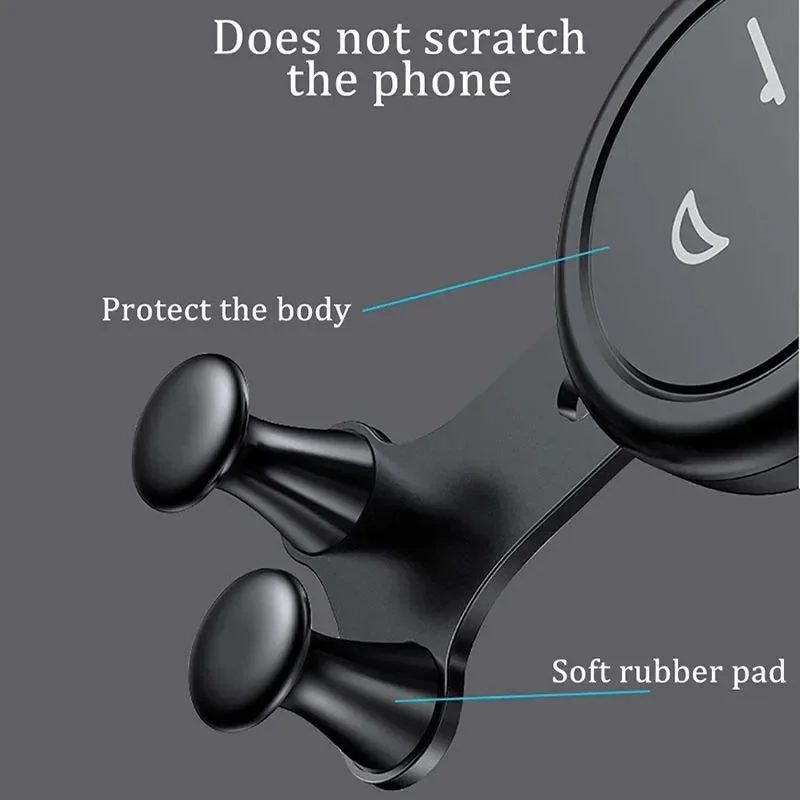 Автомобильный держатель для телефона с улыбкой на лице, универсальная подставка, зажим для вентиляционного отверстия, подставка для мобильного телефона, гравитационное крепление, GPS для iPhone, Samsung, Xiaomi