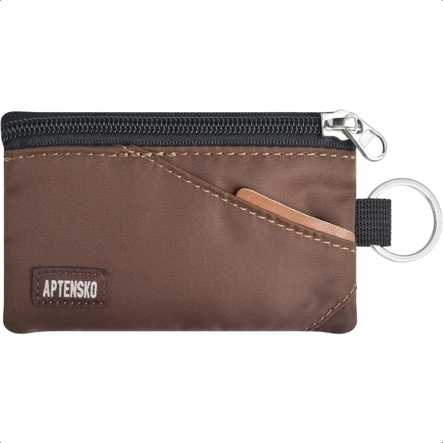 

RFID Travel Wallet with Adjustable LanyardZipper Small Wallet with ID Card Holder Keychain for womenmenMinimalist Slim Waterpro