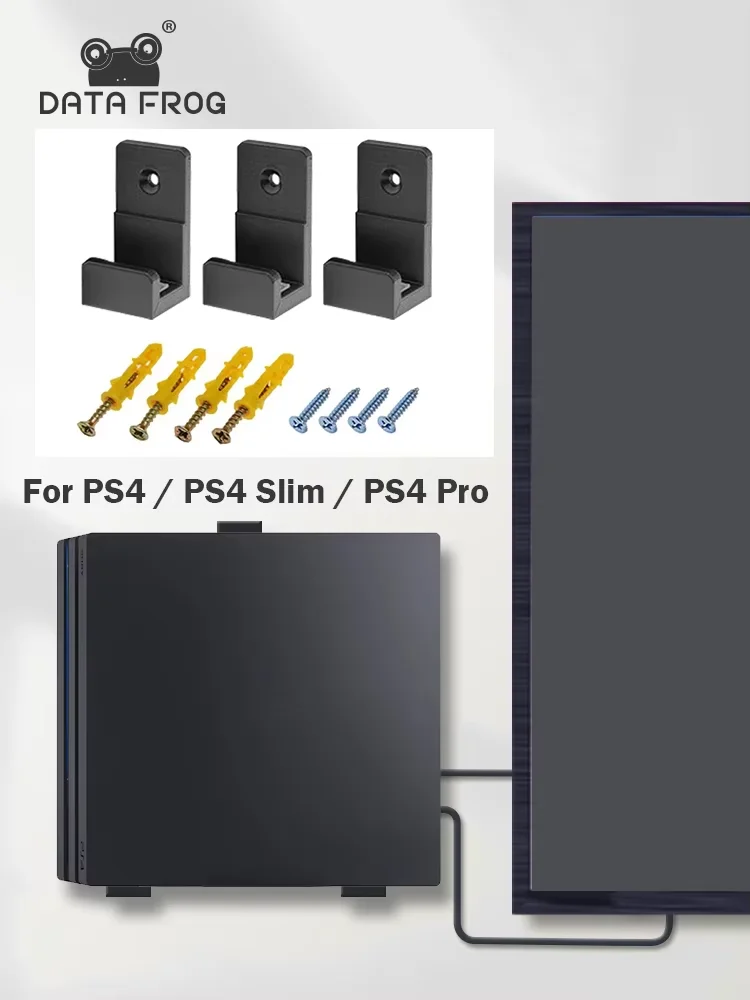 DATA FROG 3Pcs Set Wall Mount Storage Bracket Holder For PS4