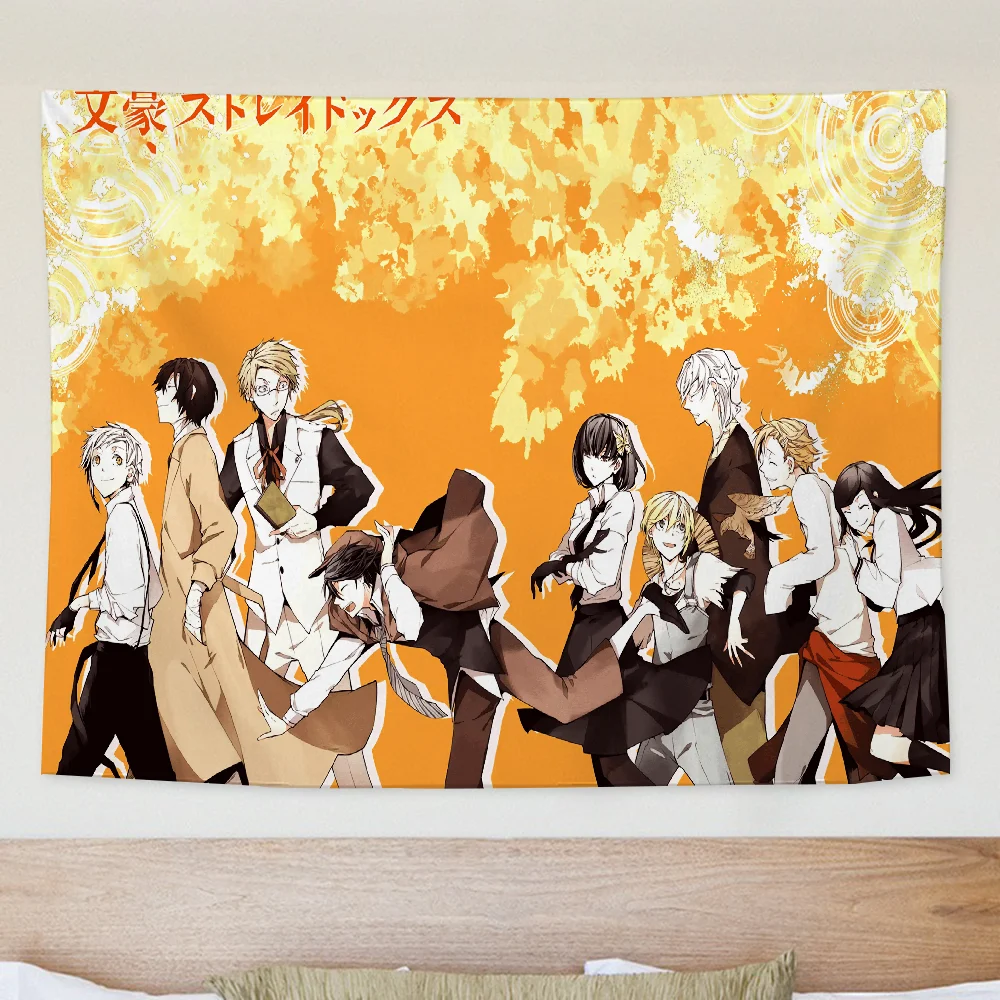 Bungo S-Stray Dogs Anime Tapestry Decoration party Background Hanging Cloth Bedroom Tapestry Room Decor Aesthetic