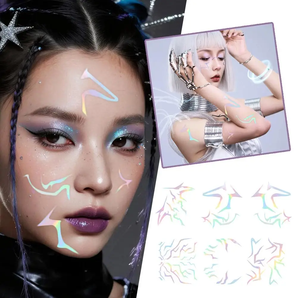 

Горячее тиснение, татуировки, наклейки, водостойкие глаза, лицо, рука, боди-арт, поддельные татуировки для женщин, макияж, танцевальная музыка, фестиваль, инструмент E5R5