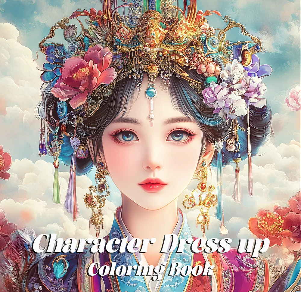 Character Dress UP Coloring Book 26 Pages for Girl Gift Adult Graffiti Coloring Picture Painting Books Color Book